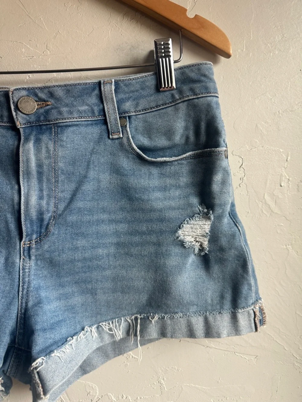PAIGE‎ Jimmy Jimmy Distressed Denim Shorts Y2K Model Off Duty Festival Summer 29